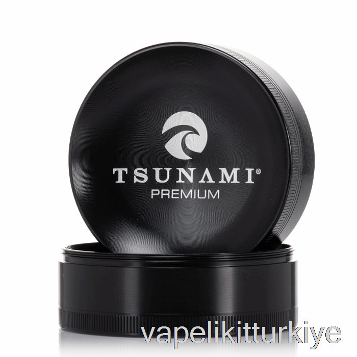 Vape Elektronik Sigara Tsunami 2.95 Inç 4 Parçalı Batık üst öğütücü Siyah (75mm)